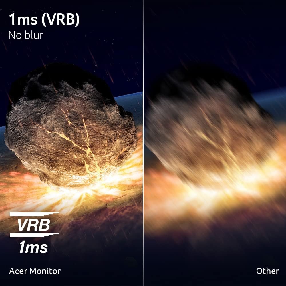 Acer Nitro 27 Inch 1500R Curved Zero-Frame Full HD (1920 x 1080) Gaming Monitor | AMD FreeSync Premium | Up to 280Hz Refresh | 1ms VRB | 1 x Display Port 1.4 and 2 x HDMI 2.0 Ports | XZ270 - Image 5