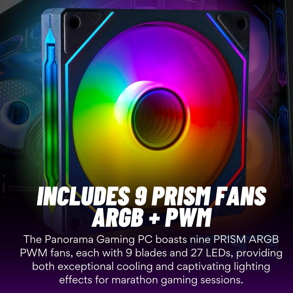 Panorama Gaming PC Desktop (NVD GeForce RTX 5080, Intel 24-Core i9-14900KF Processor, 96GB DDR5 RAM, 2x2TB Gen4 NVMe SSD, WiFi 6E, HDMI, Windows 11 Pro) Best 2025 Prebuilt Tower RGB Gamer Computer - Image 5