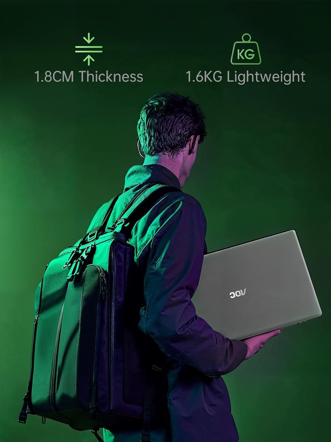 Gaming Laptop, AMD Ryzen 7 5000 Series(8C/16T), 16.1-inch FHD Display Laptop with 16GB RAM 2*DDR4, 512GB NVME SSD Laptop Computer, Support WiFi 6, 53Wh Battery, Backlit Keyboard,BT5.2,Type-C - Image 9