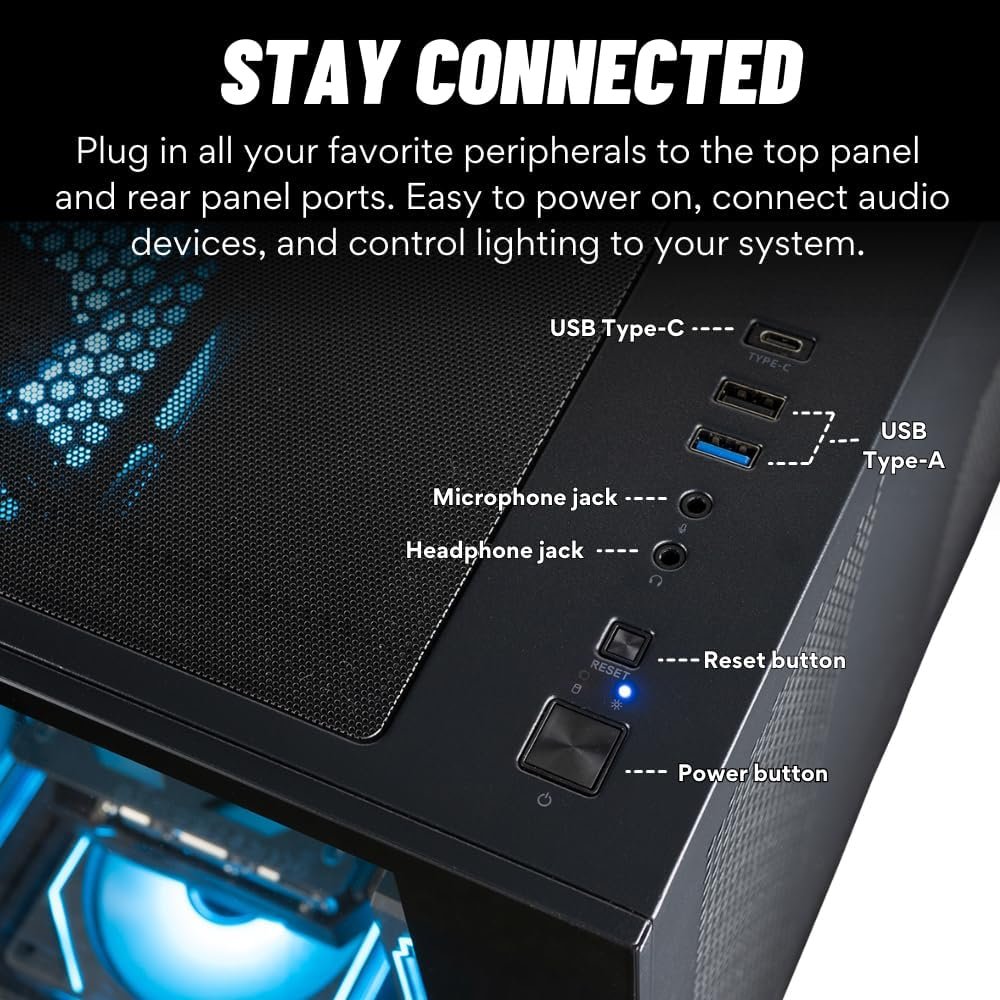 Panorama Gaming PC Desktop (NVD GeForce RTX 5080, Intel 24-Core i9-14900KF Processor, 96GB DDR5 RAM, 2x2TB Gen4 NVMe SSD, WiFi 6E, HDMI, Windows 11 Pro) Best 2025 Prebuilt Tower RGB Gamer Computer - Image 7