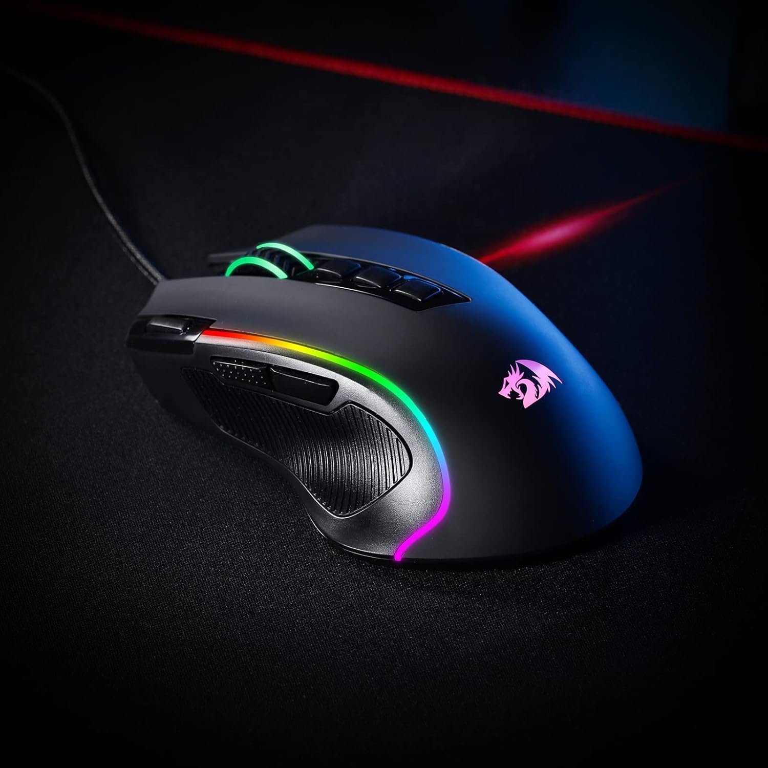 Redragon M612 Predator RGB Gaming Mouse, 8000 DPI Wired Optical Mouse with 11 Programmable Buttons & 5 Backlit Modes, Software Supports DIY Keybinds Rapid Fire Button - Image 10