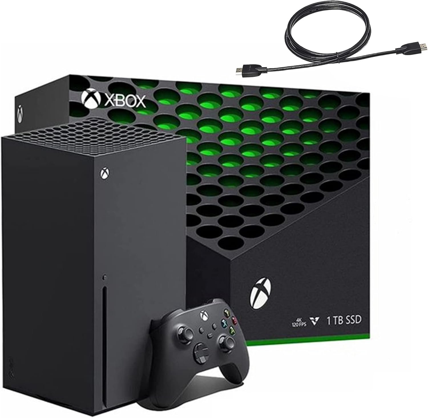 Microsoft Xbox Series X 1TB Gaming Console Console + 1 Wireless Controller - Backward Compatible with Thousands of Games, Fine-Tuned Performance, True 4K Gaming, Up to 120 FPS - HDMI_Cable - Image 2