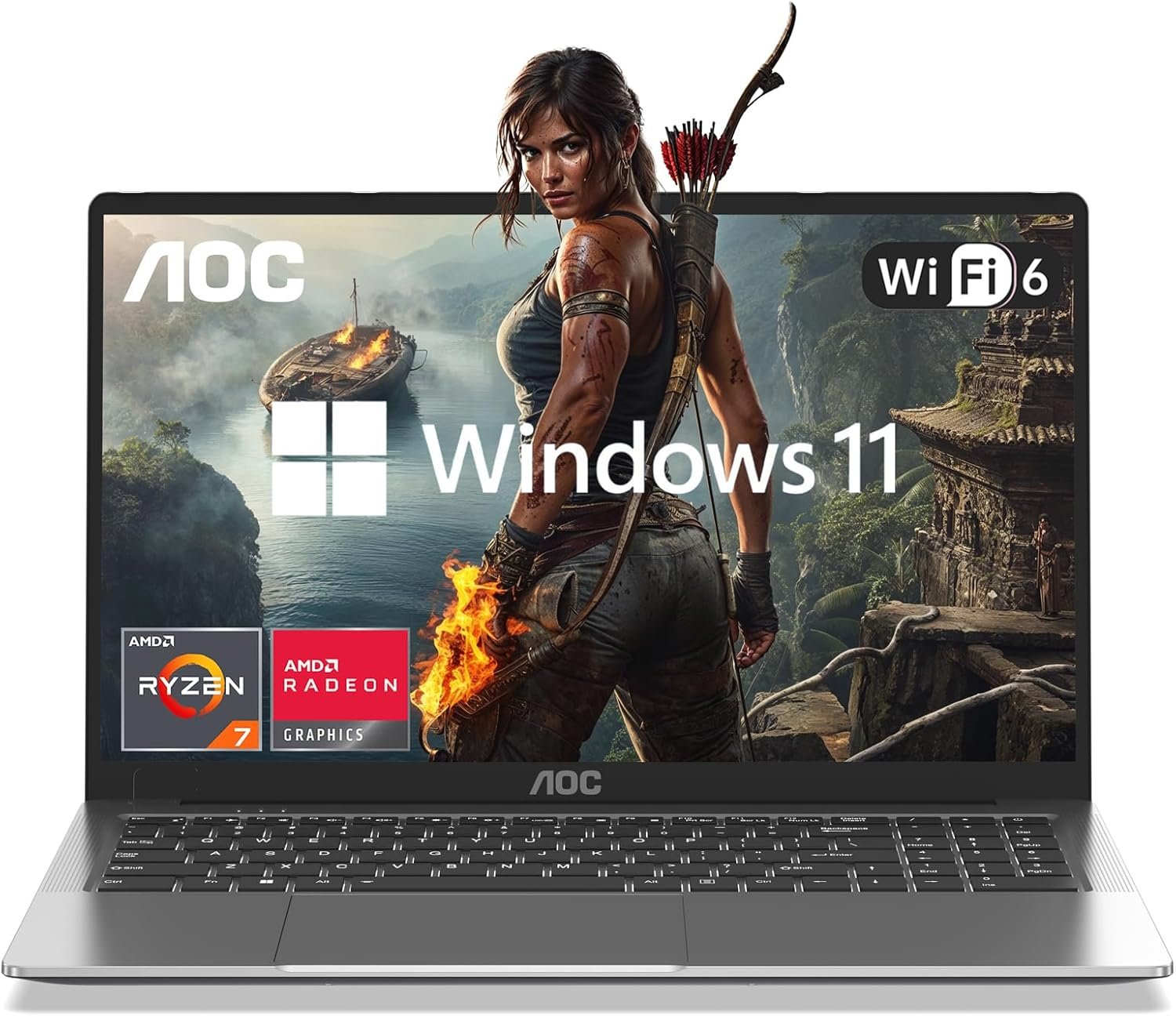 Gaming Laptop, AMD Ryzen 7 5000 Series(8C/16T), 16.1-inch FHD Display Laptop with 16GB RAM 2*DDR4, 512GB NVME SSD Laptop Computer, Support WiFi 6, 53Wh Battery, Backlit Keyboard,BT5.2,Type-C - Image 2