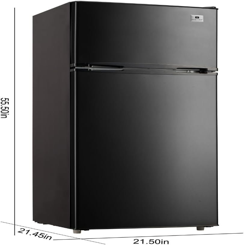 ACFR741BLACKAMZ6COM RCA RFR741-BLACK Apartment Size-Top Freezer-2 Door Fridge-Adjustable Thermostat Control-Black-7.5 Cubic Feet - Image 4
