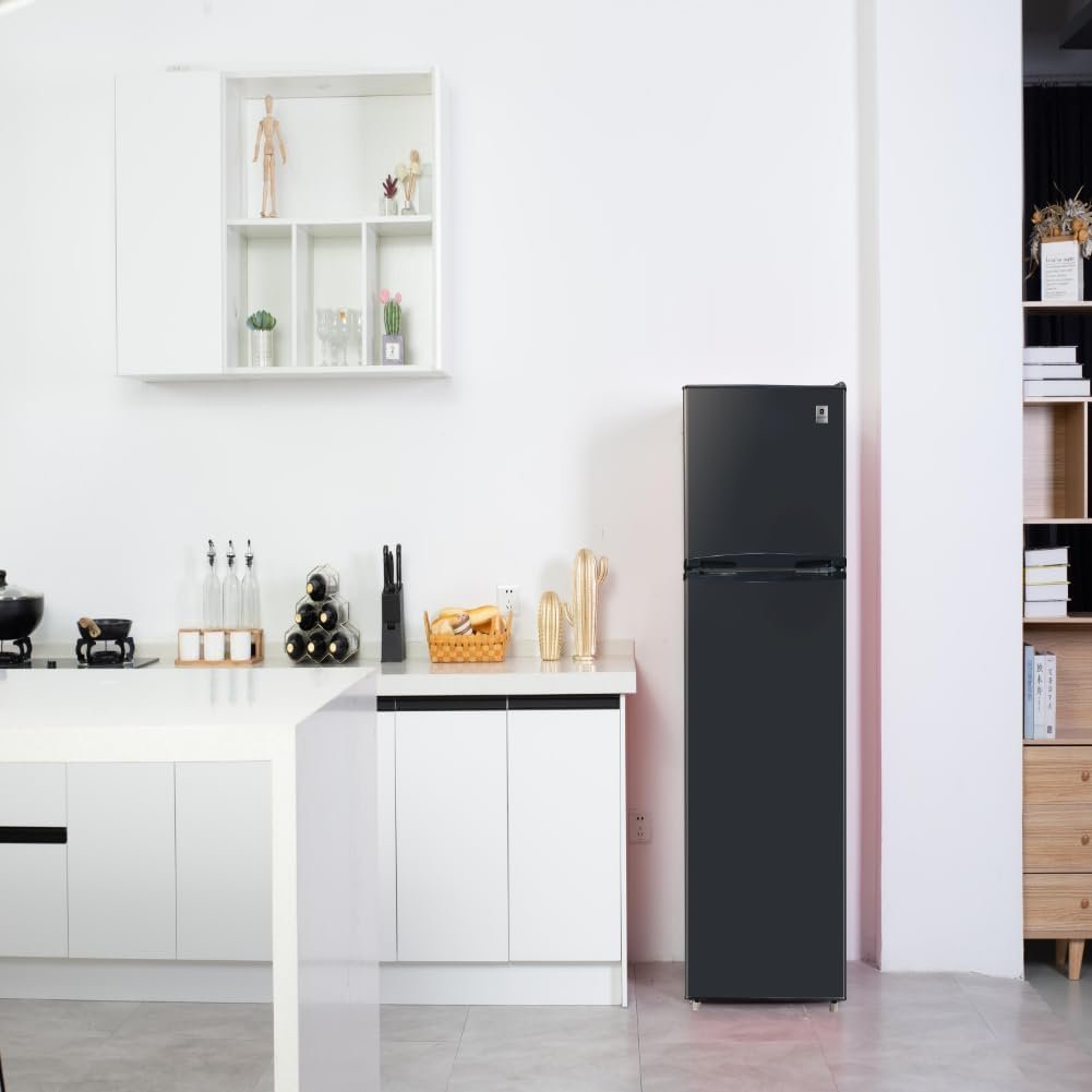 ACFR741BLACKAMZ6COM RCA RFR741-BLACK Apartment Size-Top Freezer-2 Door Fridge-Adjustable Thermostat Control-Black-7.5 Cubic Feet - Image 3
