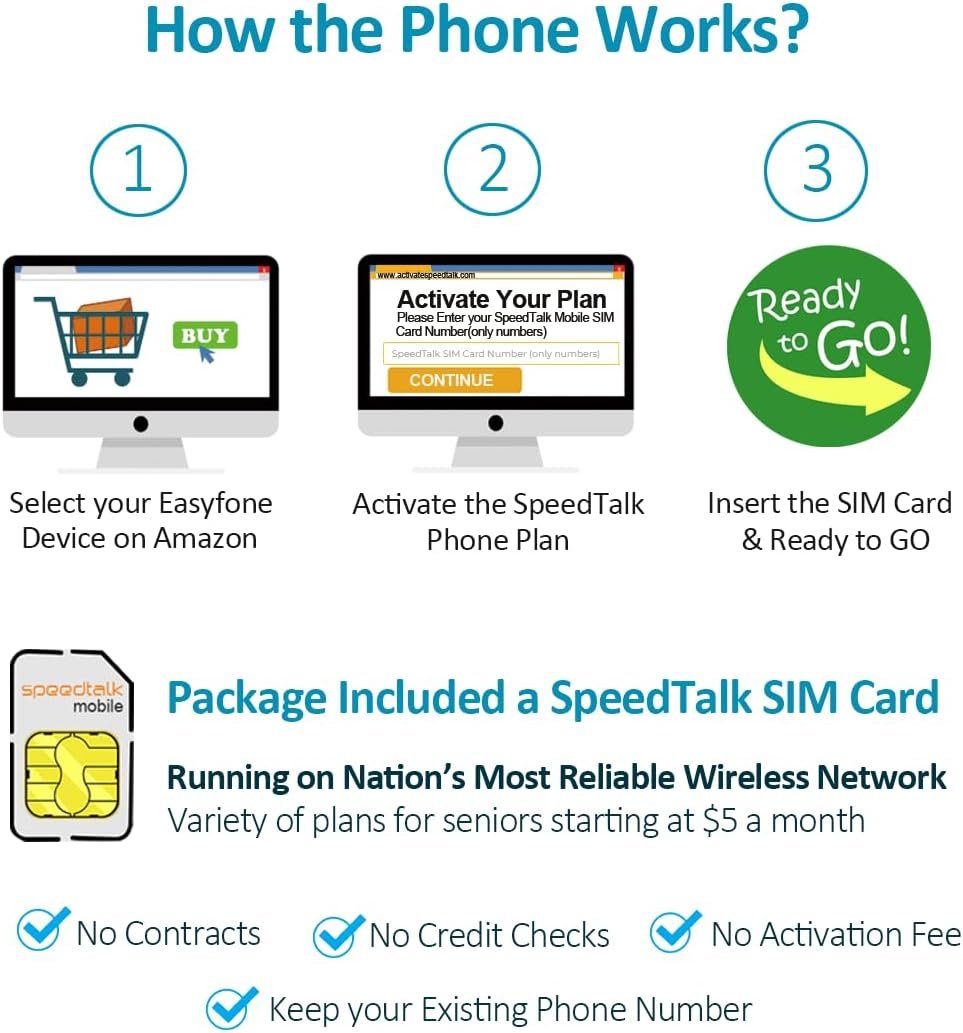 Easyfone Prime-A6 4G Unlocked Feature Cell Phone, Easy-to-Use Clear Sound GSM Dumbphone with an Easy Charging Dock - Image 9