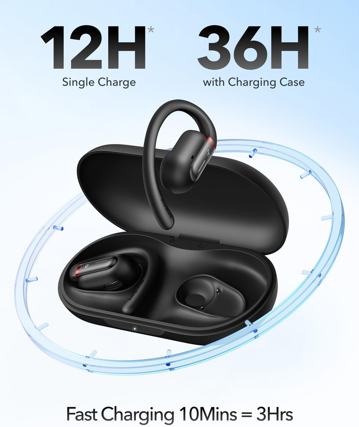 Soundcore by Anker V30i Open-Ear Headphones, Ultra-Comfort, Lightweight Design, Snug Fit, Ergonomic Ear Hooks, Robust Bass, 36H Playtime, Bluetooth 5.3, App Control, Clear Calls, Wireless Earbuds - Image 7