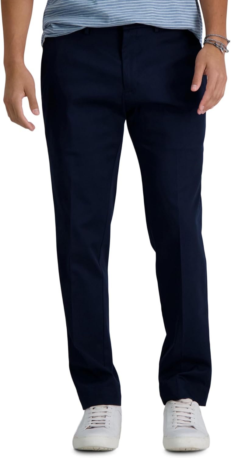 Haggar Men's Premium No Iron Khaki Slim Fit Flat Front Casual Pant - Image 2