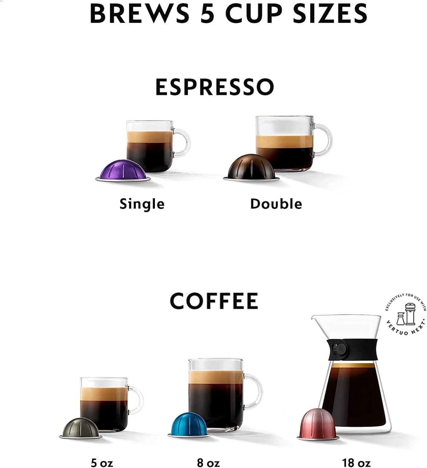 Nespresso Vertuo Next Coffee and Espresso Maker by Breville, Navy - Image 4