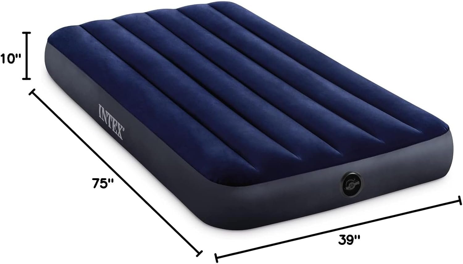 Intex 64757E Dura-Beam Standard Downy Air Mattress: Fiber-Tech - Twin Size - 10in Bed Height - 300lb Weight Capacity - Pump Sold Separately - Image 9