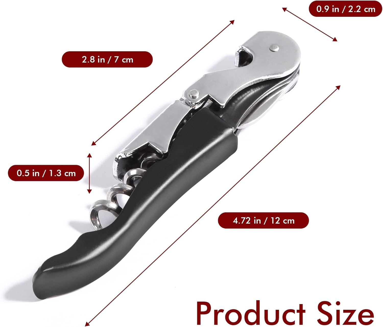 Professional Waiter Corkscrew Wine Openers Set (4 PCS),Upgraded with Heavy Duty Stainless Steel Hinges Wine Key for Restaurant Waiters, Sommelier, Bartenders - Image 8