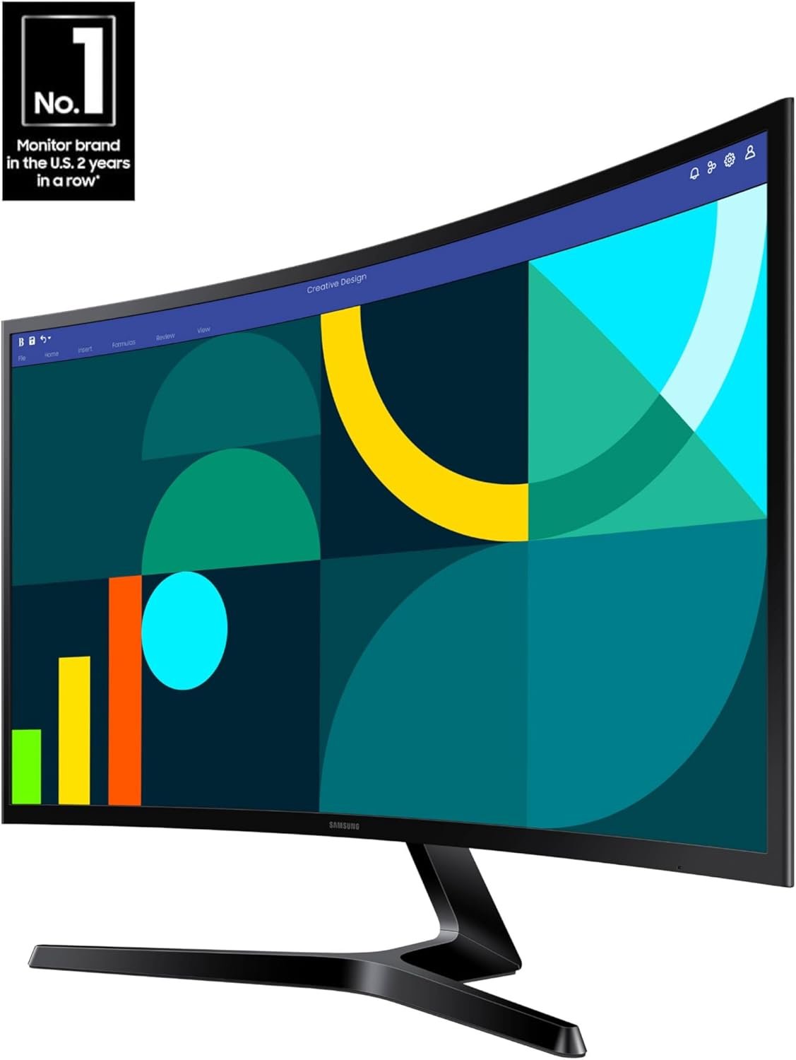 SAMSUNG 27" Essential S3 (S36GD) Series FHD 1800R Curved Computer Monitor, 100Hz, Game Mode, Advanced Eye Comfort, HDMI and D-sub Ports, LS27D366GANXZA, 2024 - Image 3