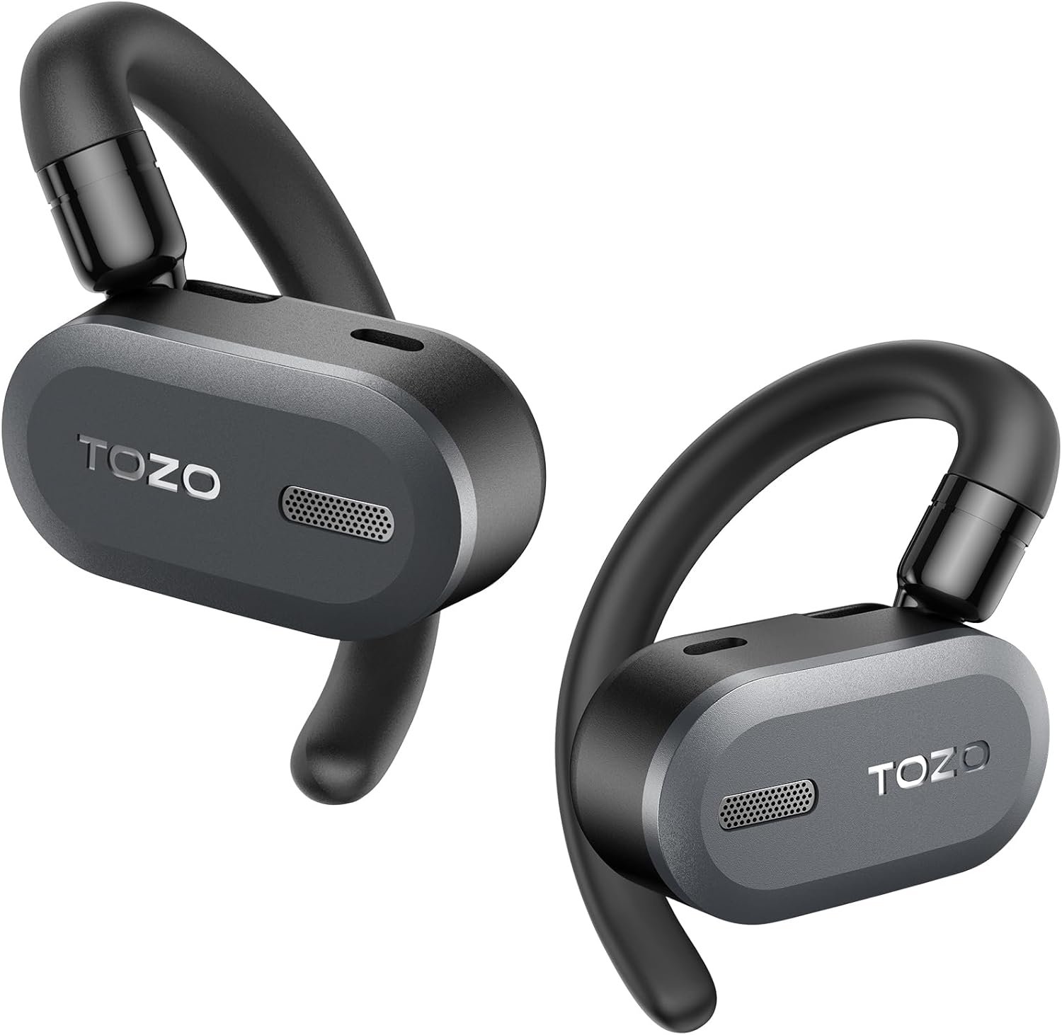 TOZO O2 True Open Ear Wireless Headphones Lightweight with Multi-Angle Adjustment, Bluetooth 5.3 Earbuds with Dual-Axis Design for Long-Lasting Comfort, Crystal-Clear Calls for Driving, Black - Image 2