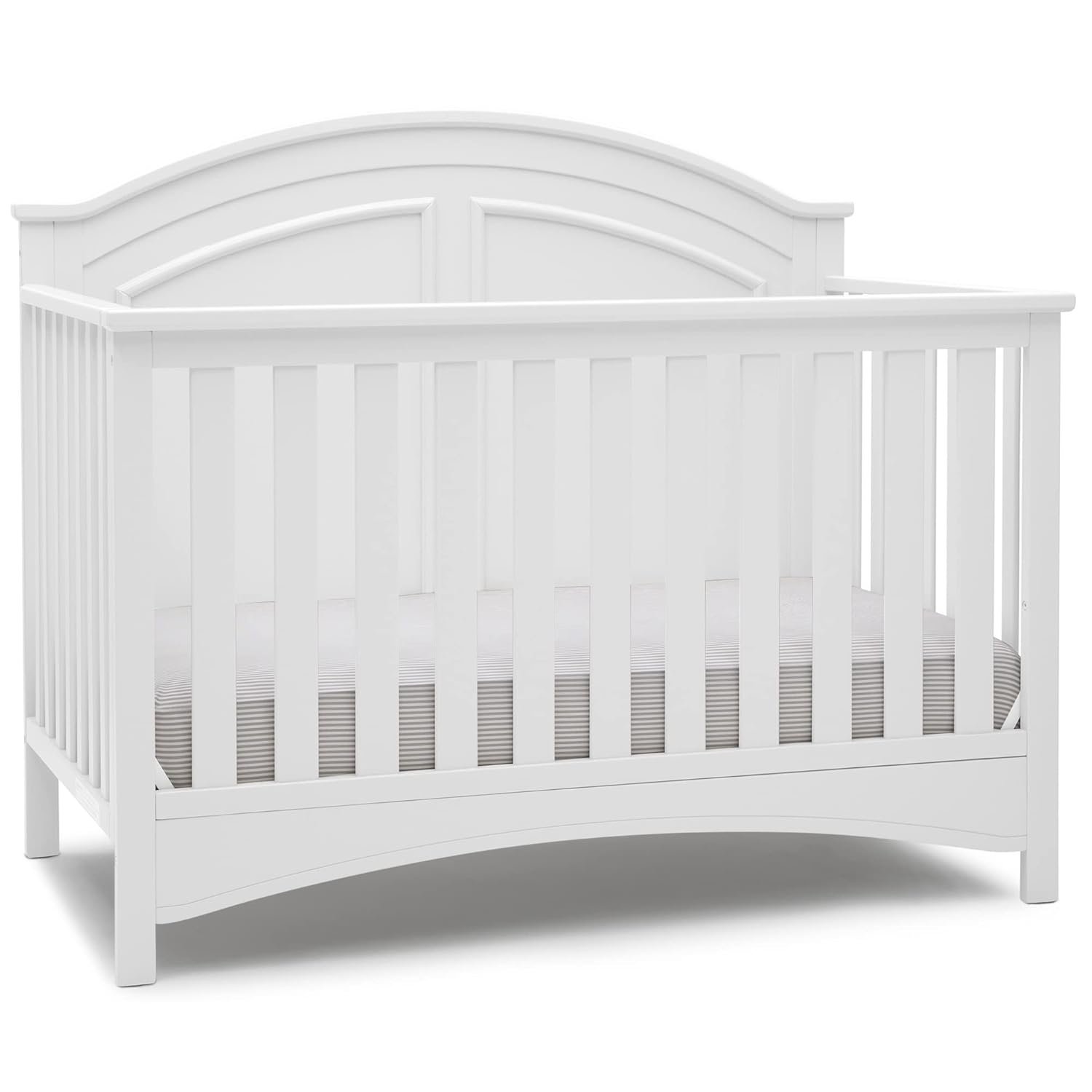 Delta Children Perry 6-in-1 Convertible Crib - Greenguard Gold Certified, Bianca White - Image 8