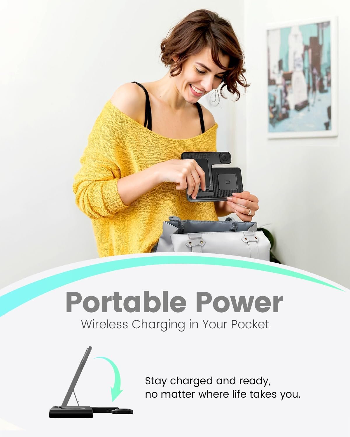 Wireless Charger iPhone Charging Station: 3 in 1 Charger Stand Multiple Devices for Apple - iPhone 16e 16 15 14 Pro Max 13 12 11 - Watch 10 9 8 7 6 5 4 3 2 SE and Ultra Series - Airpods 4 3 2 Pro - Image 7