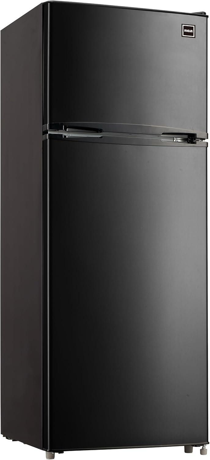 ACFR741BLACKAMZ6COM RCA RFR741-BLACK Apartment Size-Top Freezer-2 Door Fridge-Adjustable Thermostat Control-Black-7.5 Cubic Feet - Image 2