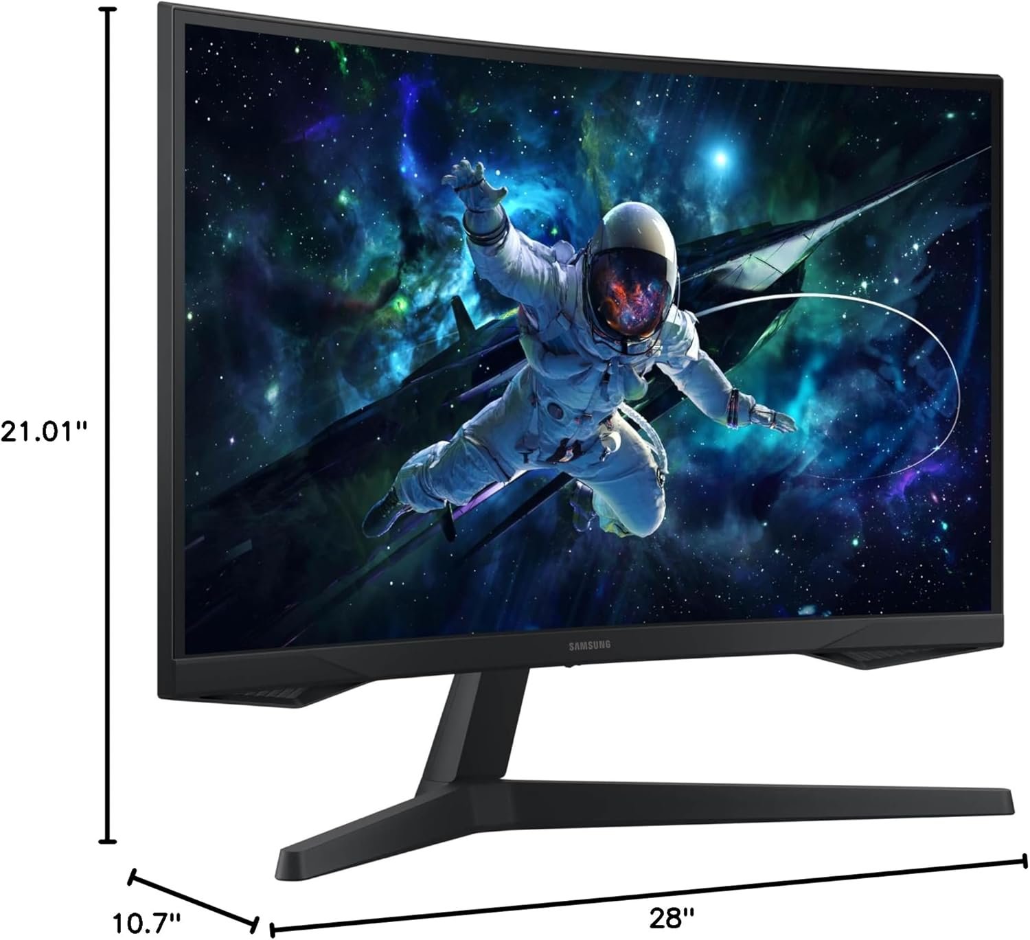 SAMSUNG 32” Odyssey G55C Series QHD 1000R Curved Gaming Monitor, 1ms(MPRT), HDR10, 165Hz, AMD Radeon FreeSync, Eye Care, Glare Free, Sharp Resolution LS32CG550ENXZA, 2024 - Image 13