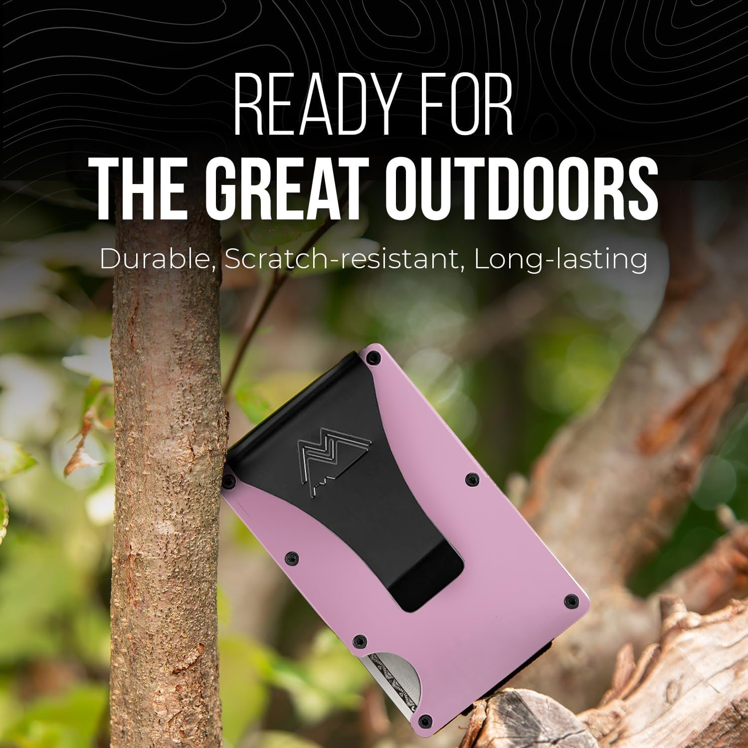 Mountain Voyage Co Minimalist Wallet for Men & Women - Slim RFID Wallet, Scratch Resistant, Credit Card Holder & Money Clip, Easily Removable Money & Cards, (Electric Pink) - Image 5