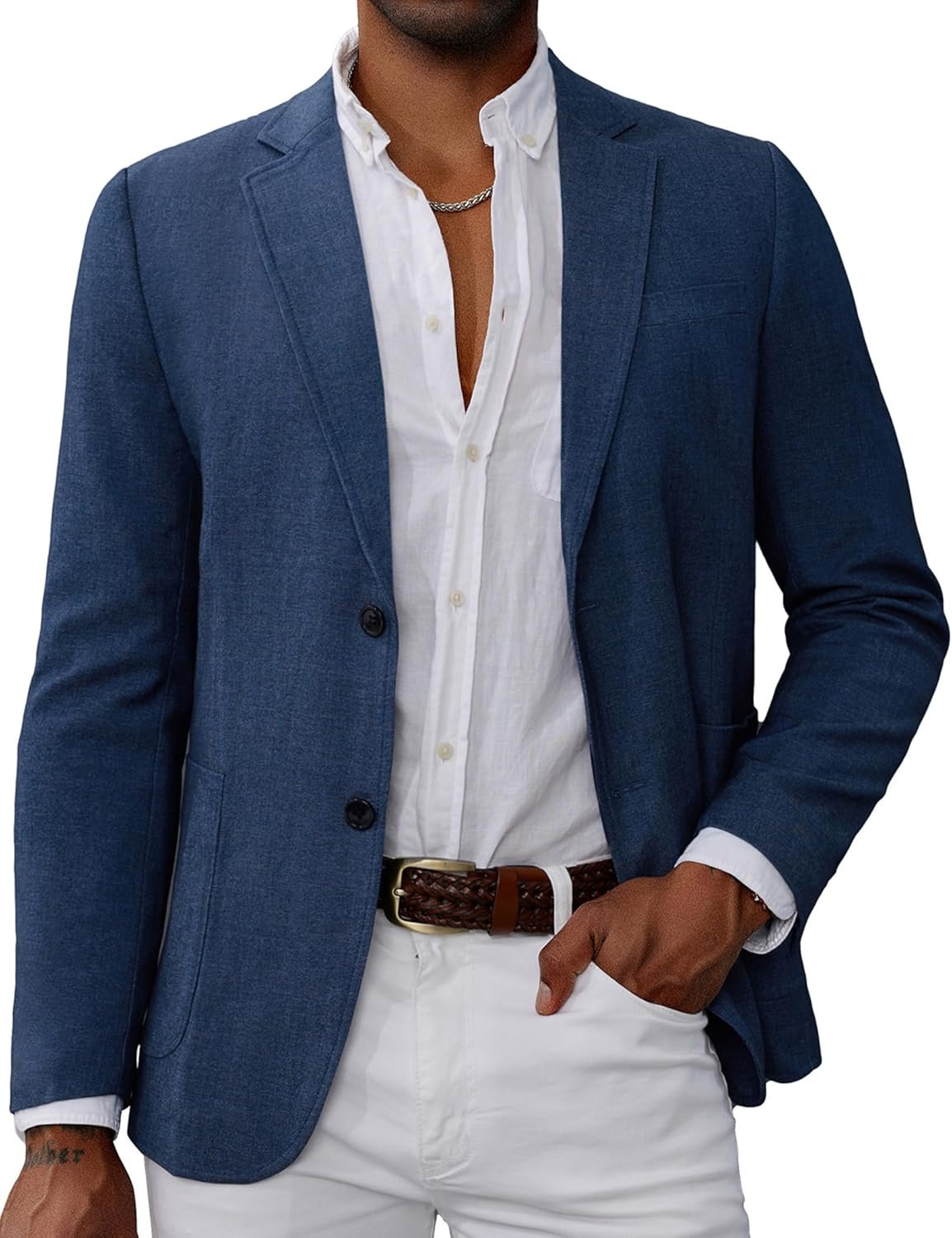 GRACE KARIN Men's Casual Blazer Suit Jackets 2 Button Lightweight Sport Coats - Image 2