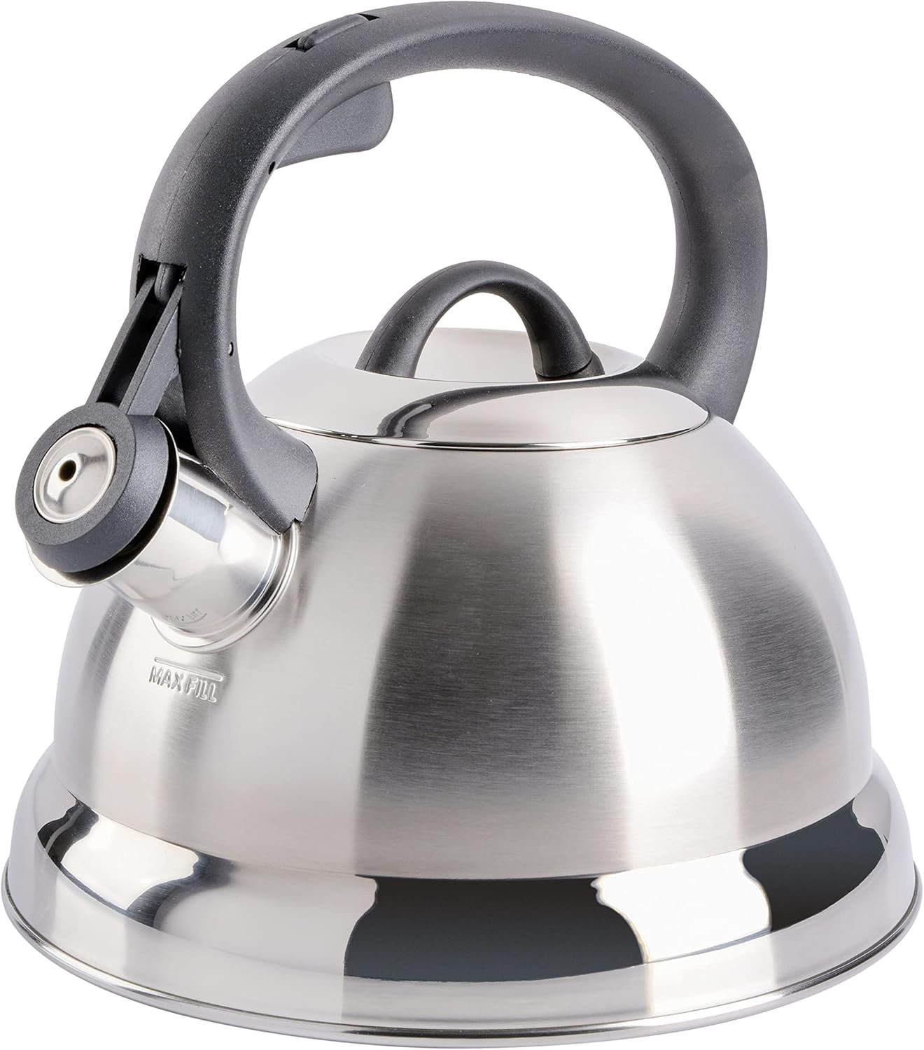 Mr. Coffee Flintshire Stainless Steel Whistling Tea Kettle, 1.75-Quart, Brushed Satin - Image 2