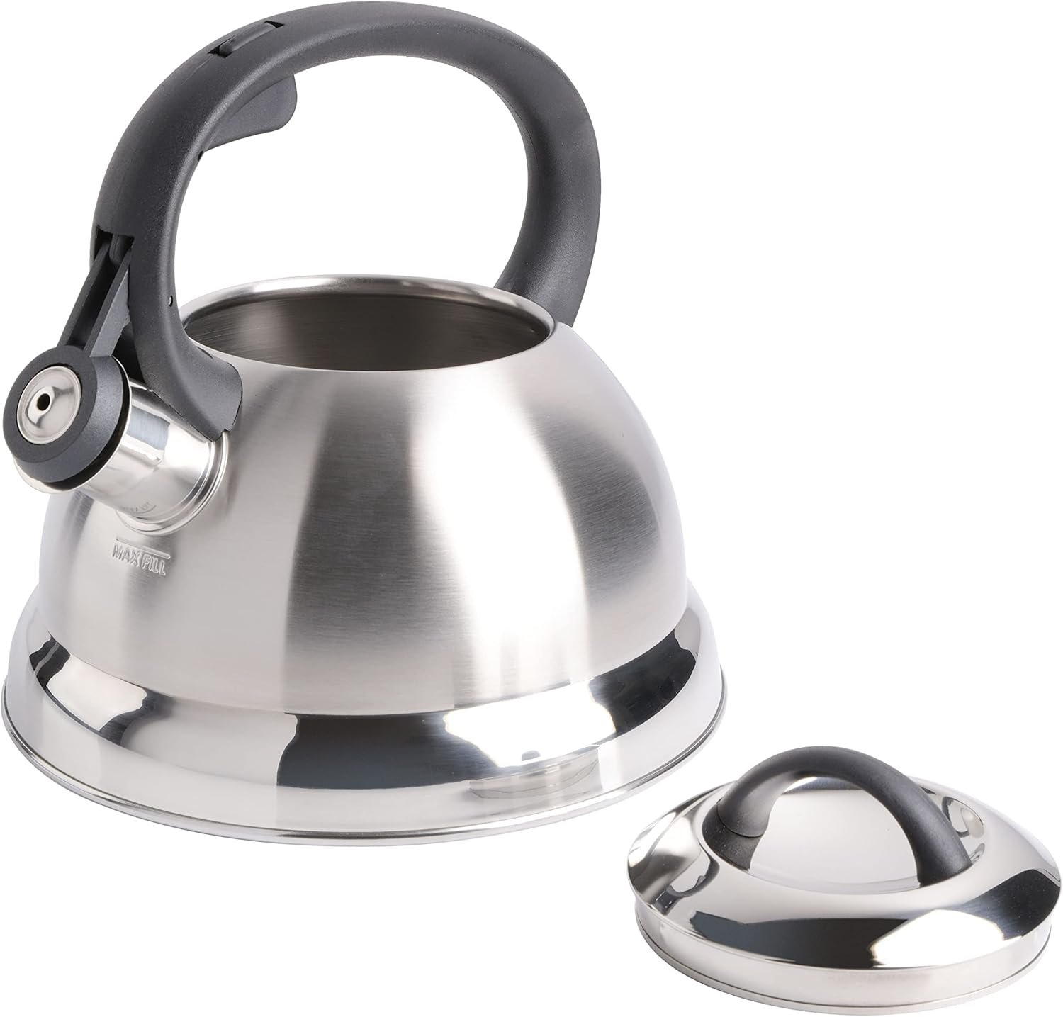 Mr. Coffee Flintshire Stainless Steel Whistling Tea Kettle, 1.75-Quart, Brushed Satin - Image 5