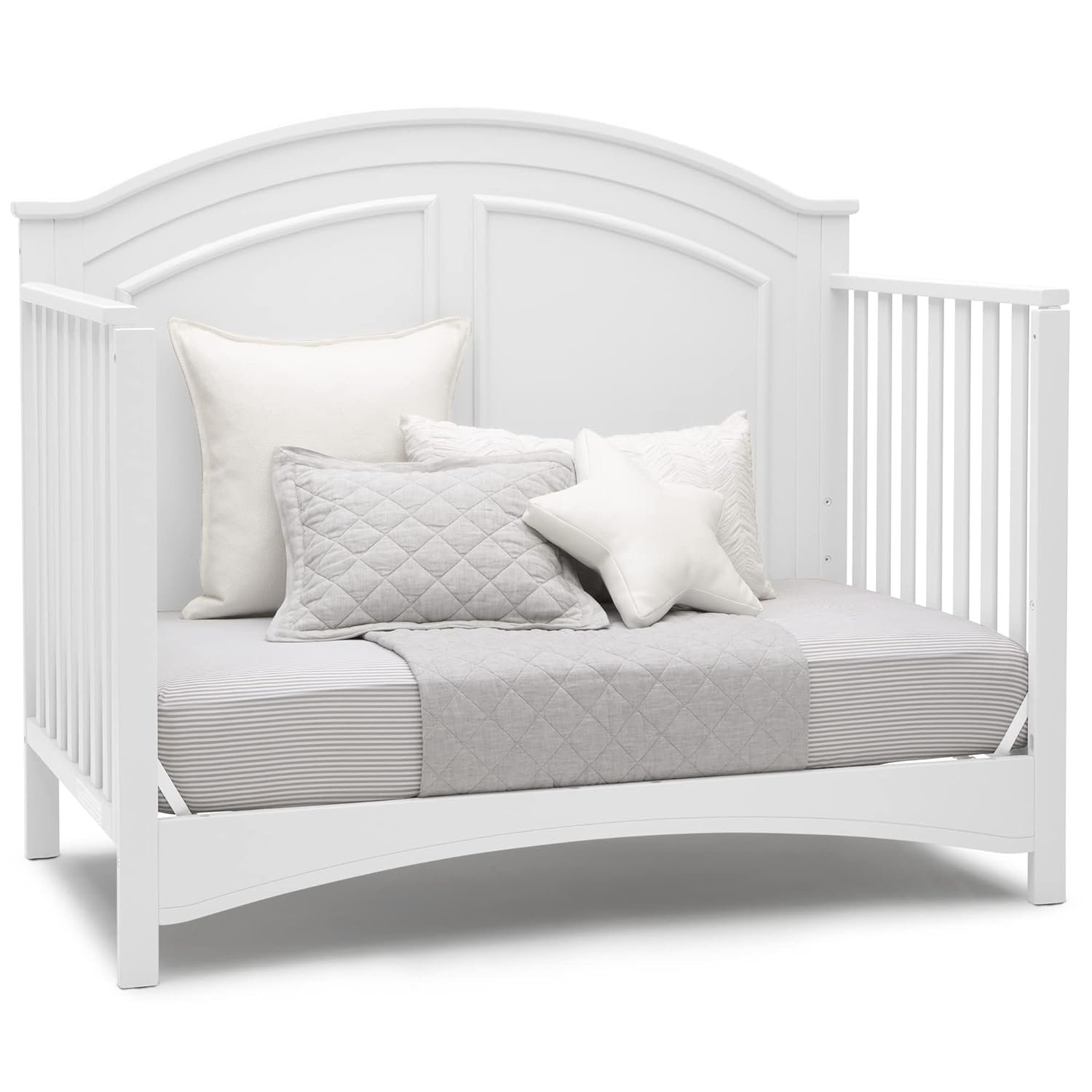 Delta Children Perry 6-in-1 Convertible Crib - Greenguard Gold Certified, Bianca White - Image 10