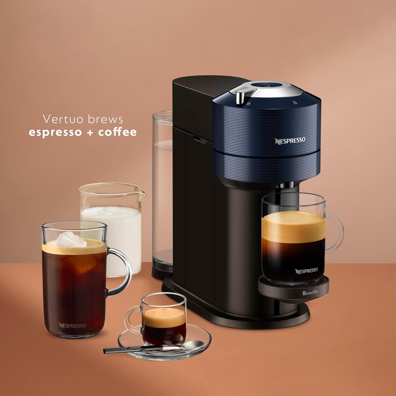 Nespresso Vertuo Next Coffee and Espresso Maker by Breville, Navy - Image 3