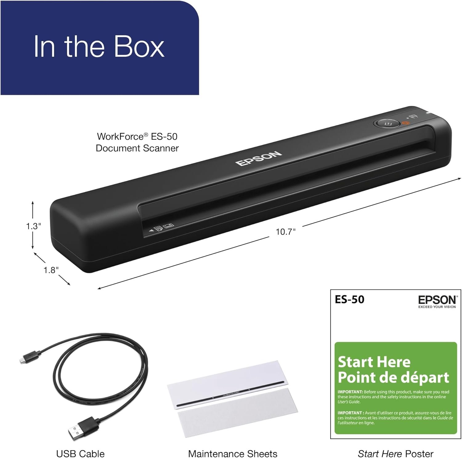 Epson WorkForce ES-50 Portable Sheet-Fed Document Scanner for PC and Mac - Image 7