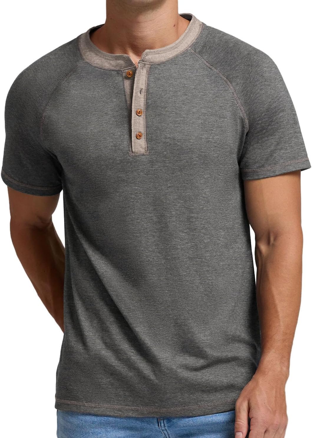 Sailwind Mens Henley Long/Short Sleeve T-Shirt Cotton Casual Shirt - Image 4