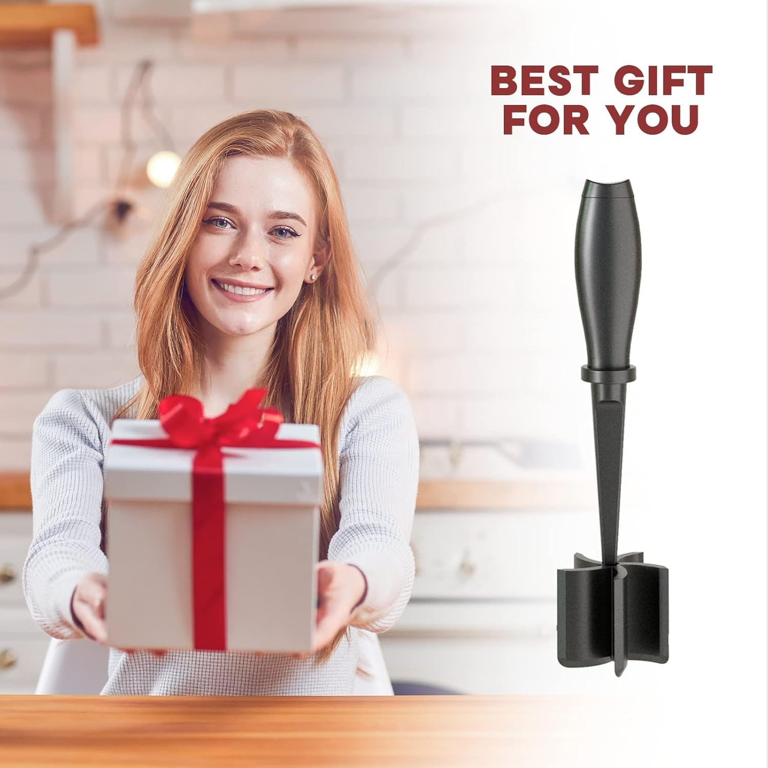 Meat Chopper, Hamburger Grinder, Premium Heat Resistant Smasher for Ground Beef, Burger Grinder Nylon Potato Mix Tool-Black - Image 8