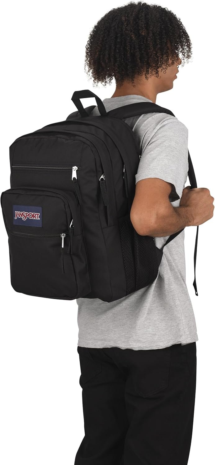 JanSport Laptop Backpack - Computer Bag with 2 Compartments, Ergonomic Shoulder Straps, 15” Laptop Sleeve, Haul Handle - Black - Image 10