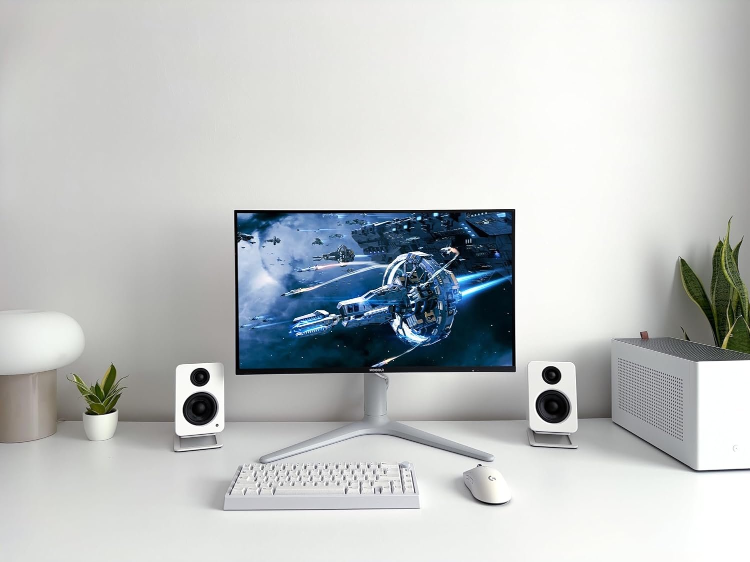 KOORUI Monitor, 27” 240Hz Gaming Monitor, Mini-LED Panel- QHD (2560 x 1440) Computer Screen, 1ms, HDR 1000 Display, 100% sRGB, Height Adjustable, HDMI/DisplayPort, White/Grey, GN10 - Image 9