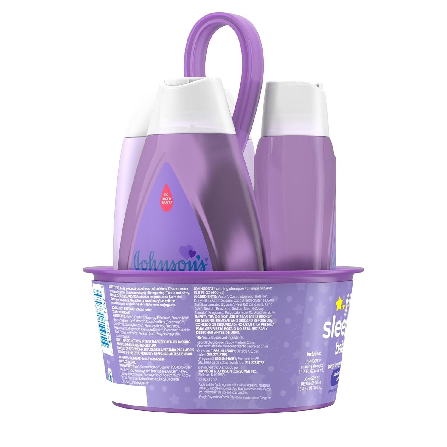 Johnson's Baby Sleepy Time Bedtime Gift Set with Relaxing NaturalCalm Aromas, Bedtime Baby Bath Shampoo, Wash & Lotion, Baby Bedtime Essentials, Hypoallergenic & Paraben-Free, 3 Items - Image 10