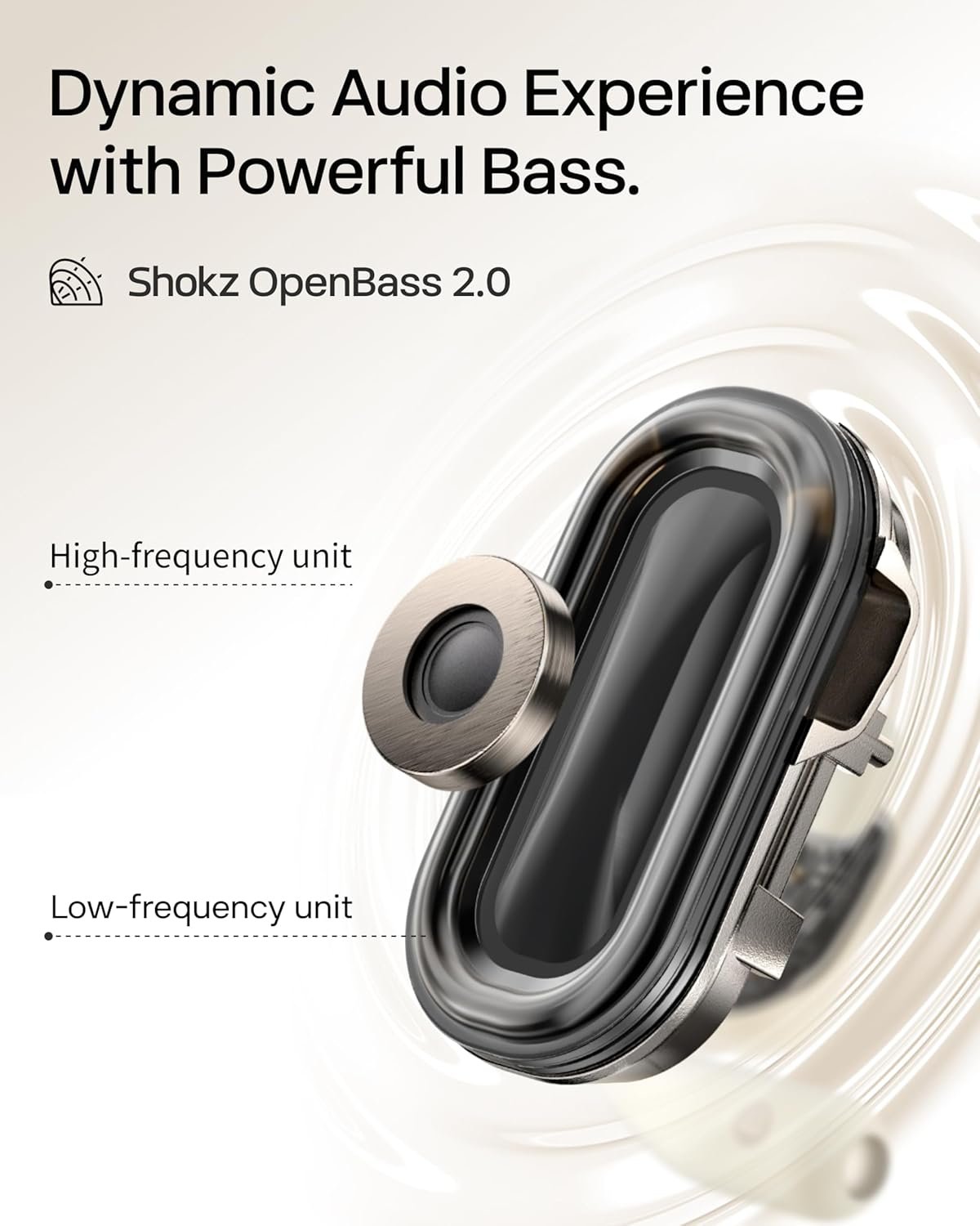 SHOKZ New OpenFit 2 Open-Ear Headphones, True Wireless Bluetooth Earphones with Microphone, Earhook Earbuds with 48 Hours of Playtime, Fast Charging, IP55 Water-Resistant, with Carrying Bag, Black - Image 5
