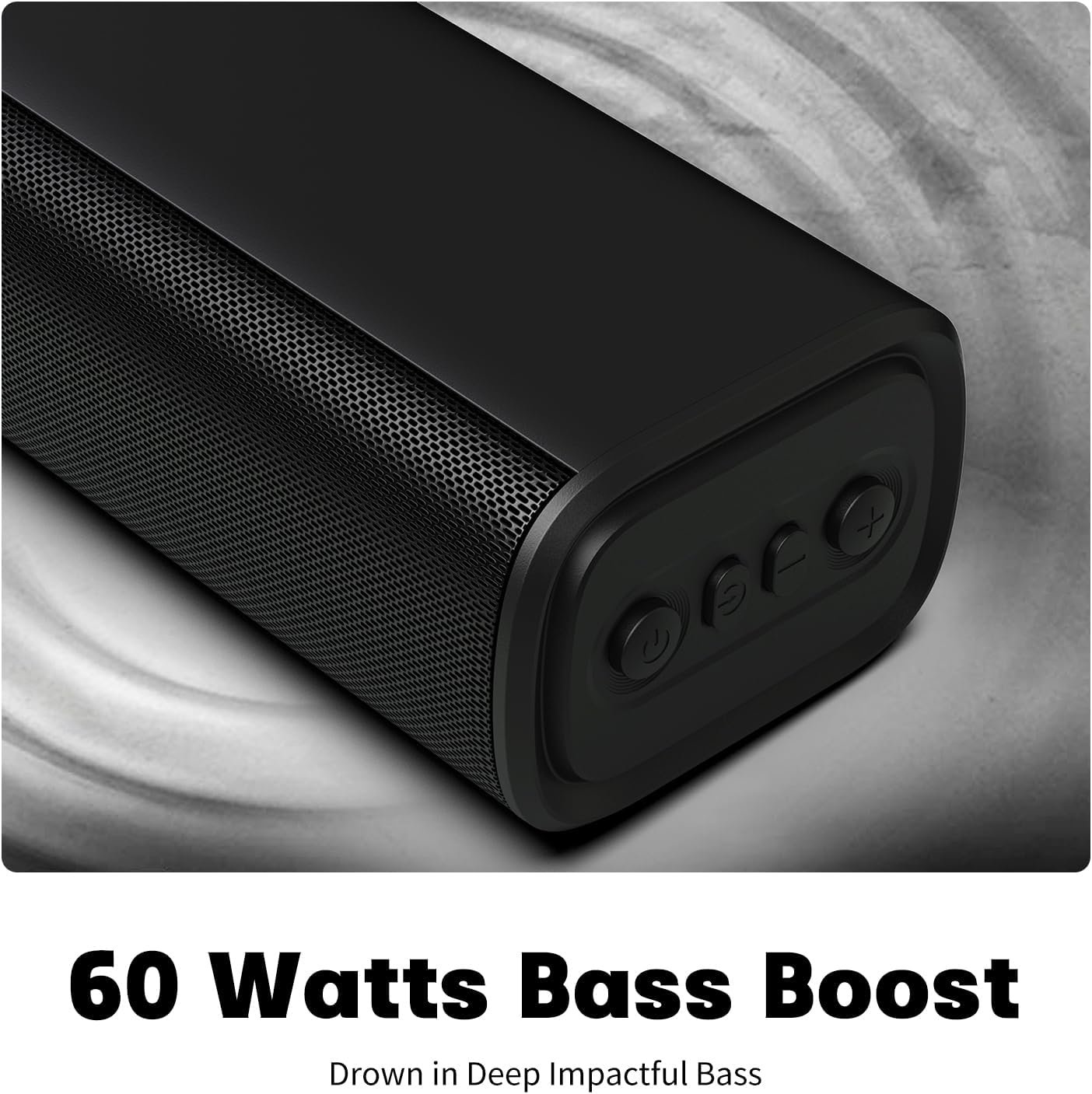 Sound Bars for TV 16-inch, Cinematic TV Bluetooth Sound Bar with Impactful Bass, Dynamic Lights and Remote Control, Wall Mountable Sound Bar Work with Traditional or Smart TV, Computer, Black - Image 3