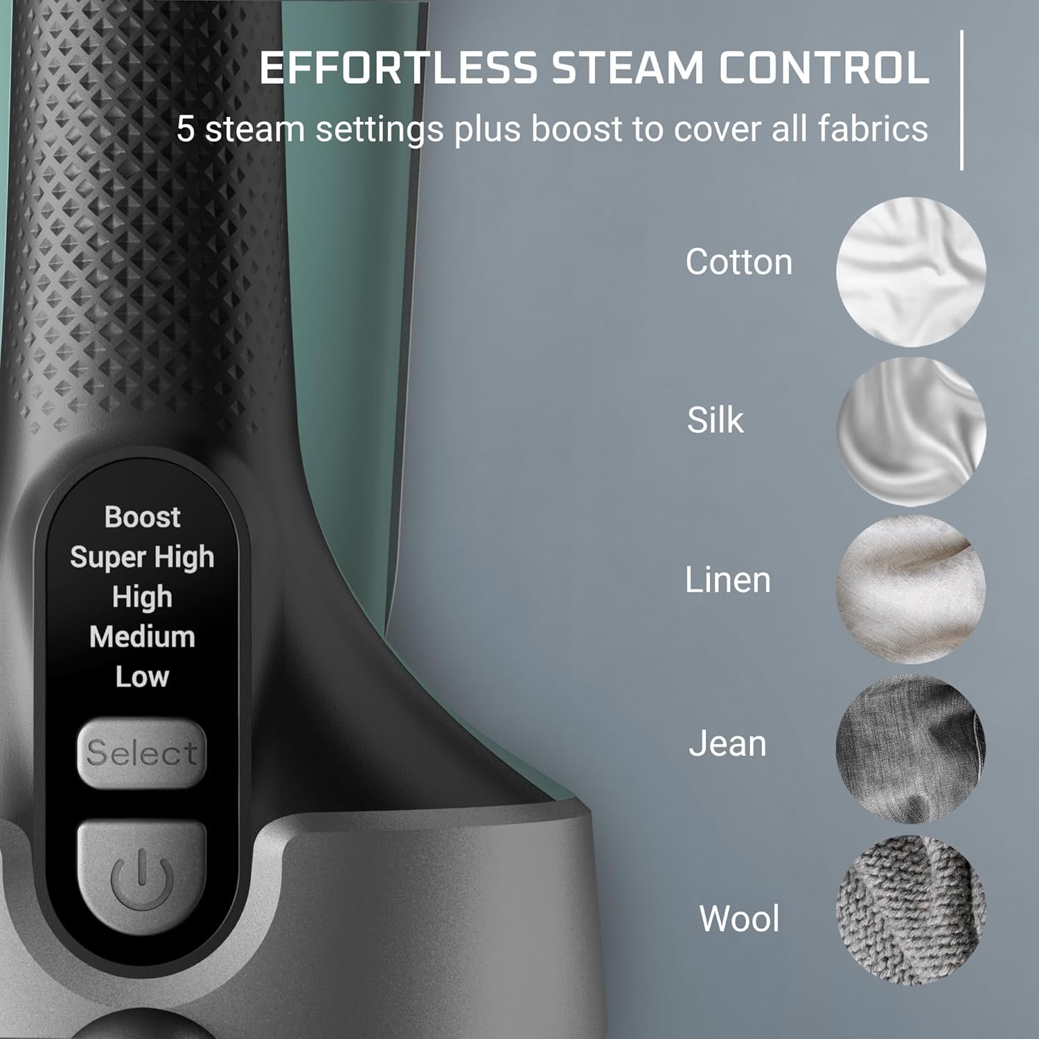 Rowenta Handheld Steamer for Clothes, Pure Force 2in1 Steamer & Iron, 1875W, Vertical/Horizonal Steaming & Ironing, Lightweight, Auto-off, XL power, 1875 Watts, DR8822 - Image 10