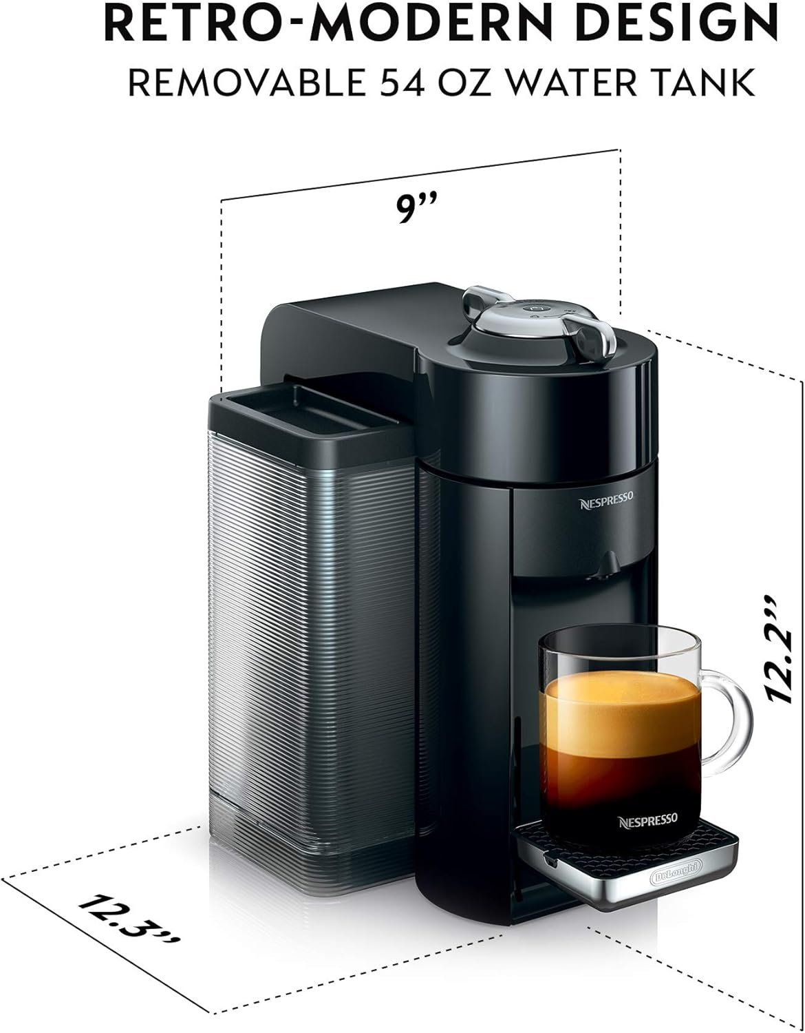 Nespresso Vertuo Coffee and Espresso Machine by De'Longhi, Piano Black - Image 3