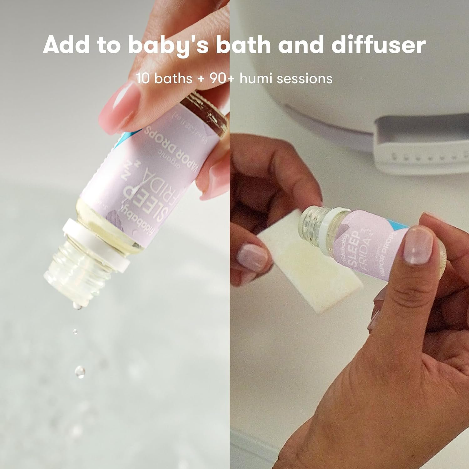 Frida Baby Natural Sleep Vapor Bath Drops, Easter Basket Stuffer for Kids, Lavender Essential Oil Bath Drops for Bedtime, Relaxing & Calming Aromatherapy Oil for Better Sleep - Image 5