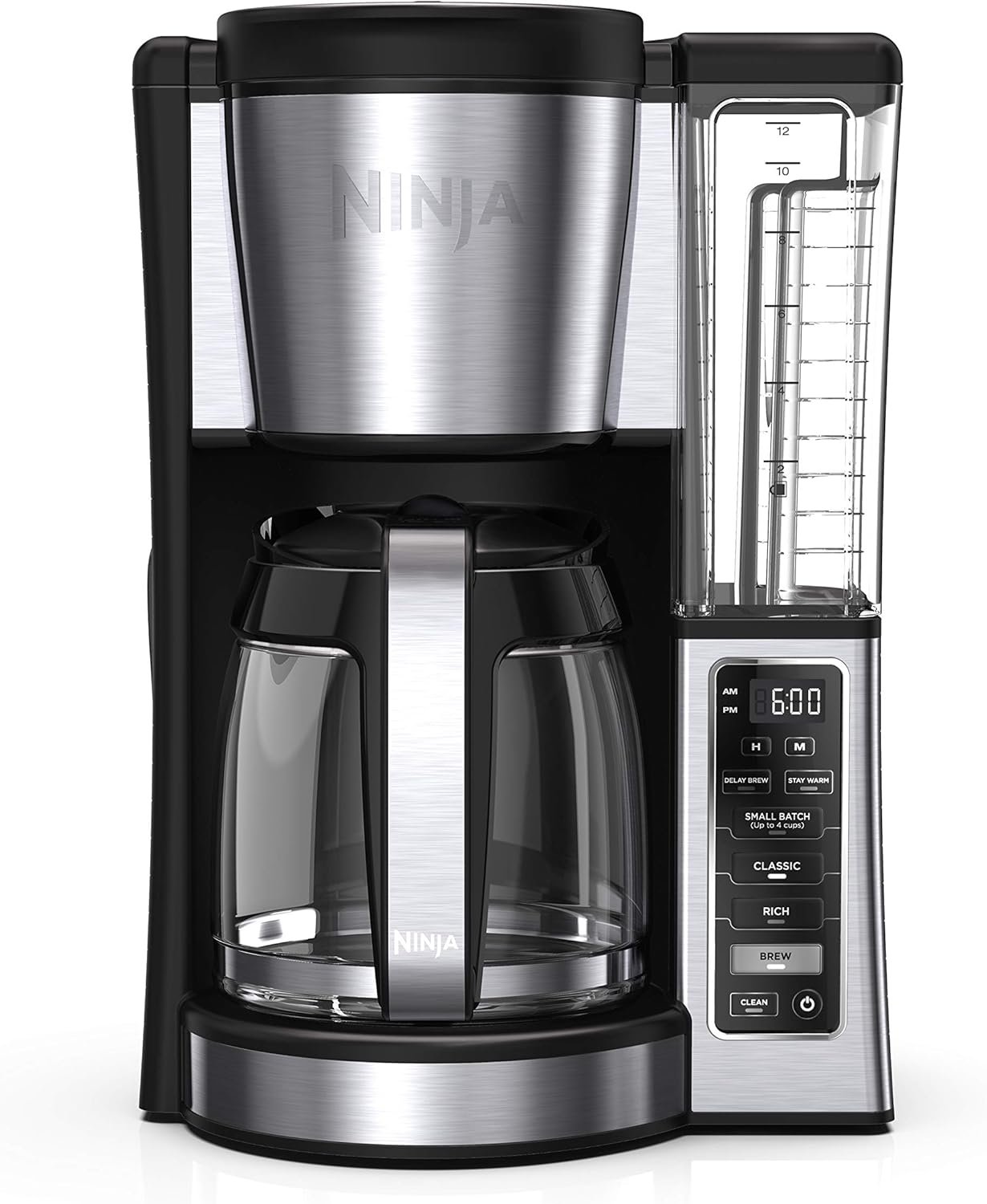Ninja 12-Cup Programmable Coffee Brewer, 2 Brew Styles, Adjustable Warm Plate, 60oz Water Reservoir, Delay Brew - Black/Stainless Steel - Image 2