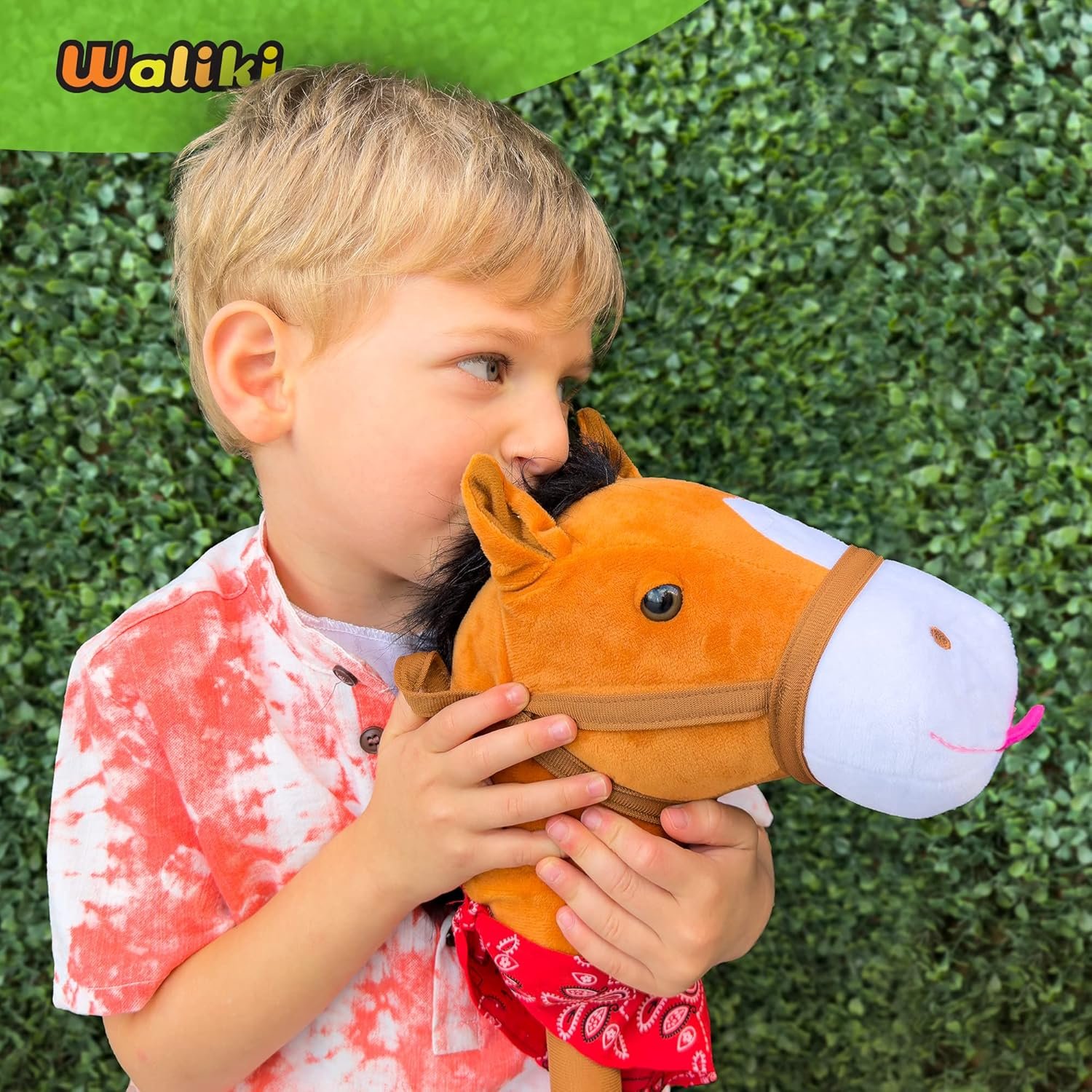 WALIKI Stick Horse Toy for Boys and Girls | Fun Cowboy & Cowgirl Pretend Play | Cool Toys for Kids Ages 3 4 5 6 | Birthday Gift for Active Toddlers (Brown) - Image 7