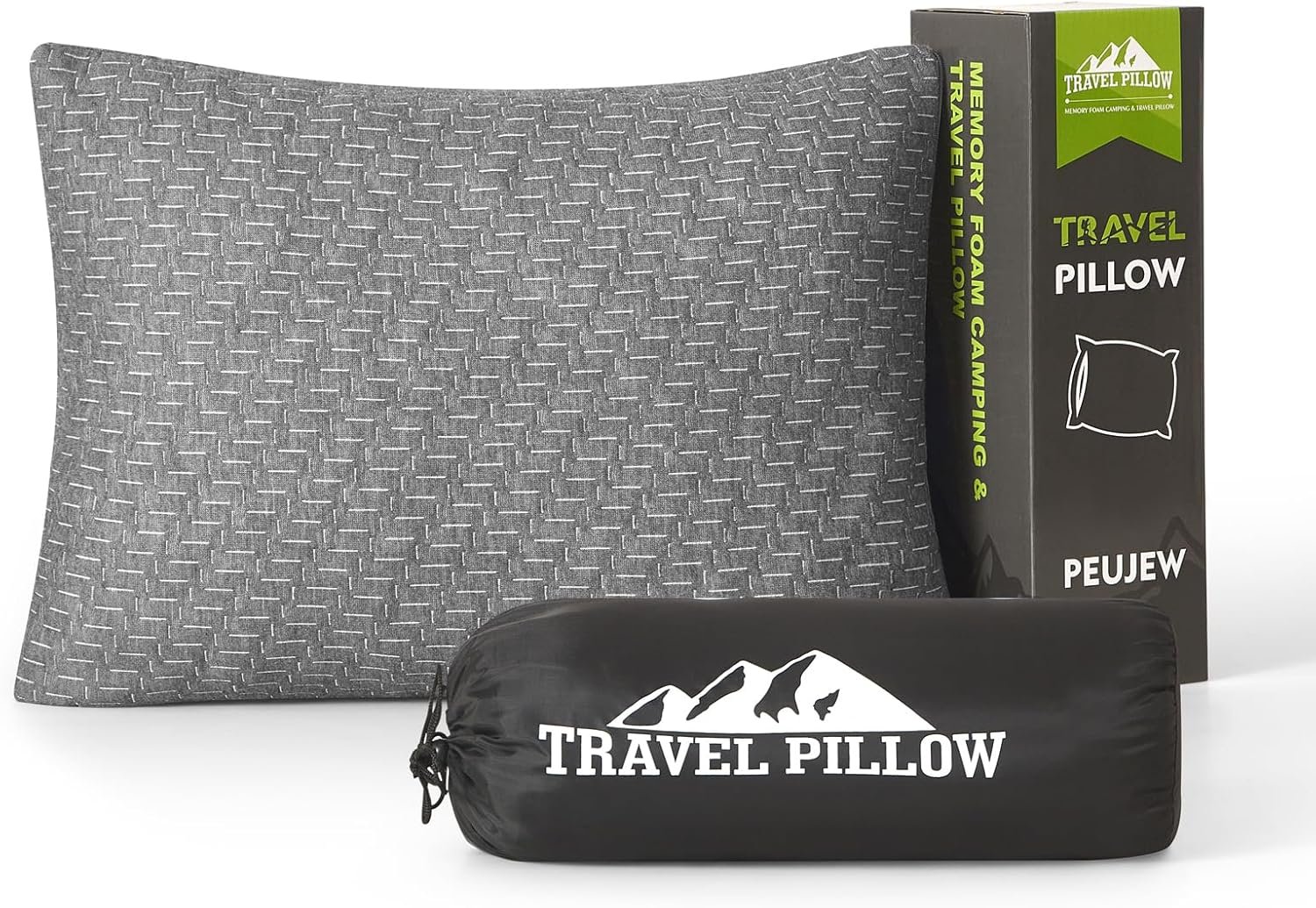 Small Shredded Memory Foam Pillow, Camping Pillow Travel Pillow - Compressible Medium Firm, Breathable Cover, Ideal Backpacking Hiking, Airplane and Car - Image 2