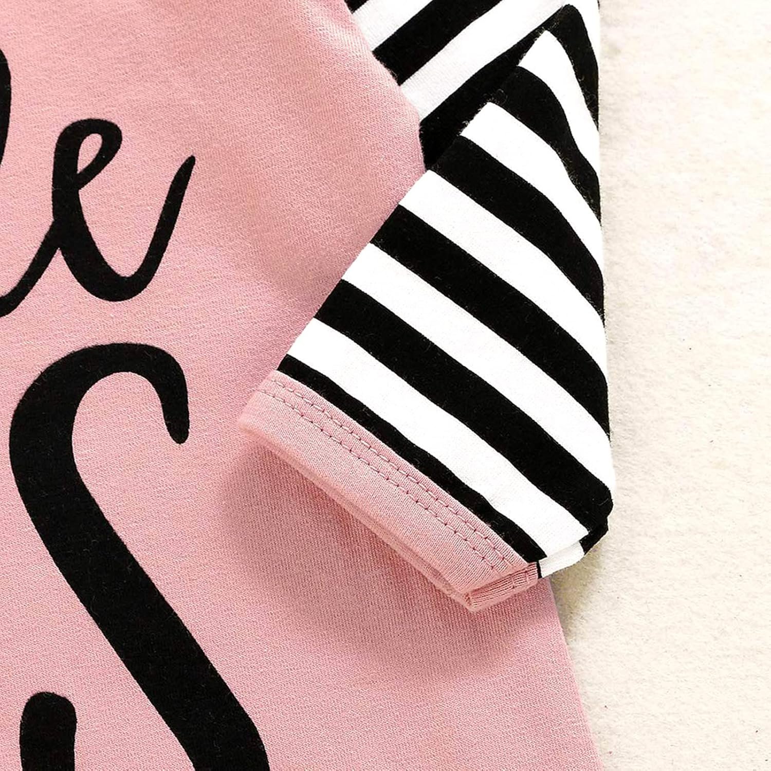 AMAWMW Newborn Baby Girl Little Sister Sleeper Gown Stripe Long Sleeve Nightgown Pajamas Gifts Stuff Essential Outfit - Image 6