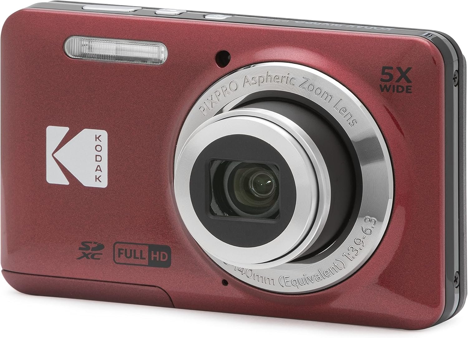 KODAK PIXPRO FZ55-RD 16MP Digital Camera 5X Optical Zoom 28mm Wide Angle 1080P Full HD Video 2.7" LCD Vlogging Camera (Red) Packaging May Vary - Image 2