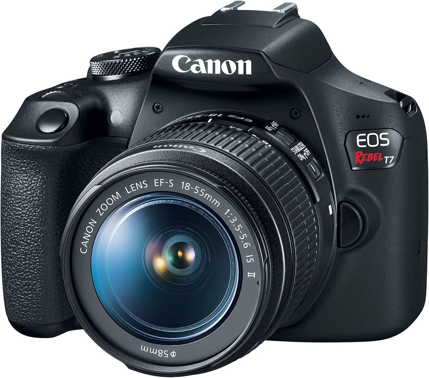 Canon EOS Rebel T7 DSLR Camera|2 Lens Kit with EF18-55mm + EF 75-300mm Lens, Black - Image 4