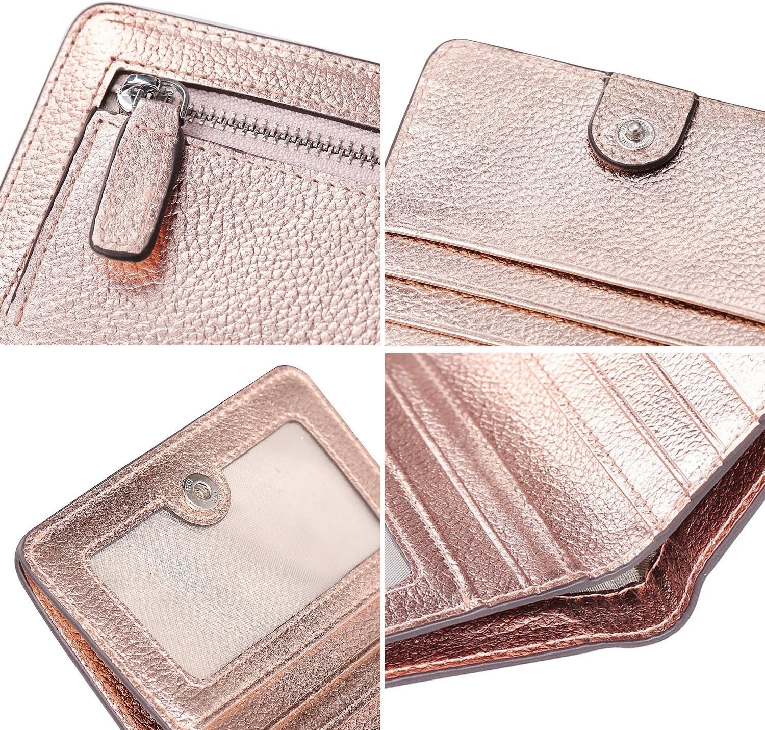 AINIMOER Small Leather Wallet for Women, Ladies Credit Card Holder RFID Blocking Women's Mini Bifold Pocket Purse - Image 8