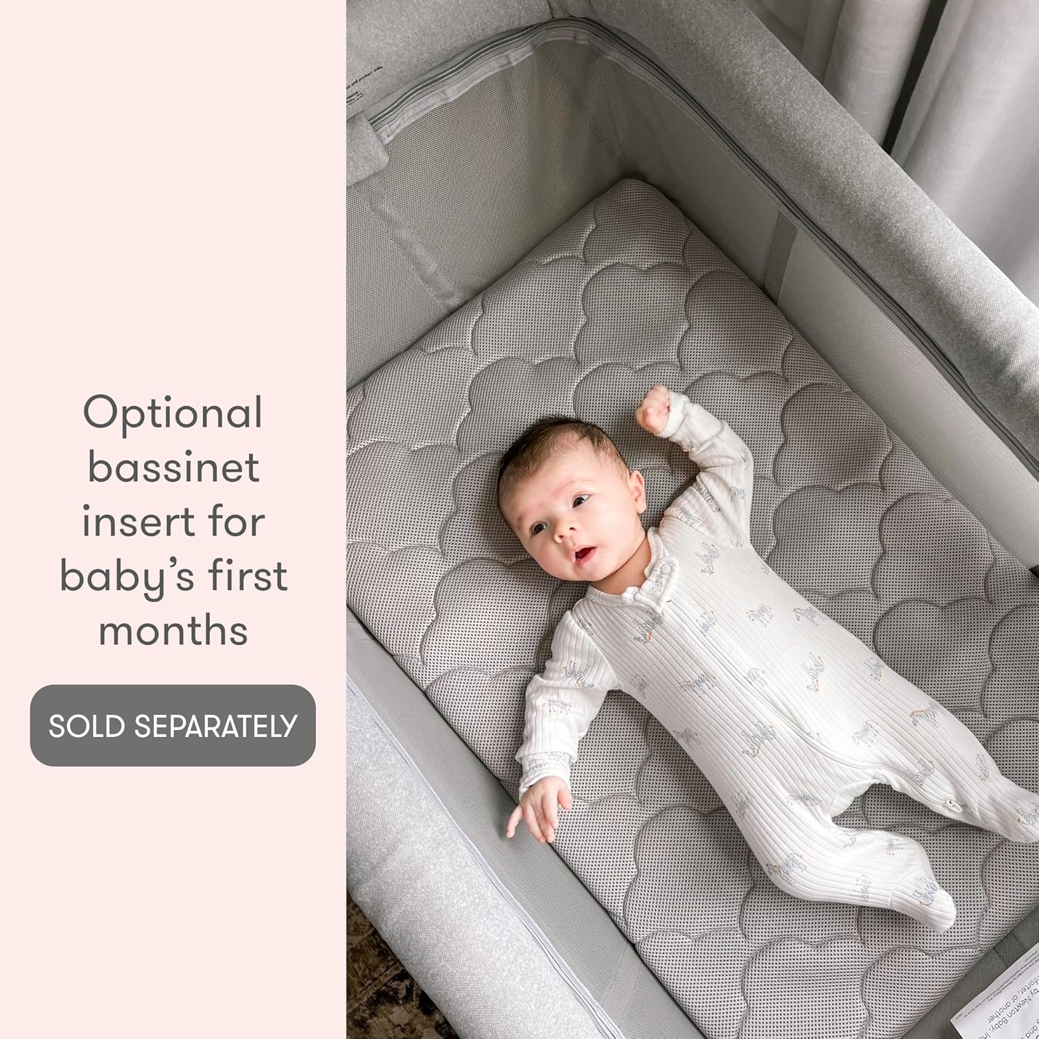 Newton Baby Travel Crib & Play Yard – Breathe-Thru Mattress for Safe Sleep, Portable & Easy Disassembly, Completely Washable, 2X Larger Surface Area, Non-Toxic, Largest-in-Class with Travel Bag, Grey - Image 5