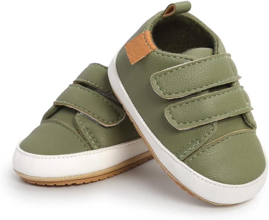 SOFMUO Baby Boys Girls High Top Ankle PU Leather Sneakers Soft Rubber Sole Infant Moccasins Newborn Oxford Loafers Anti-Slip Toddler Wedding Uniform Dress Shoes - Image 5