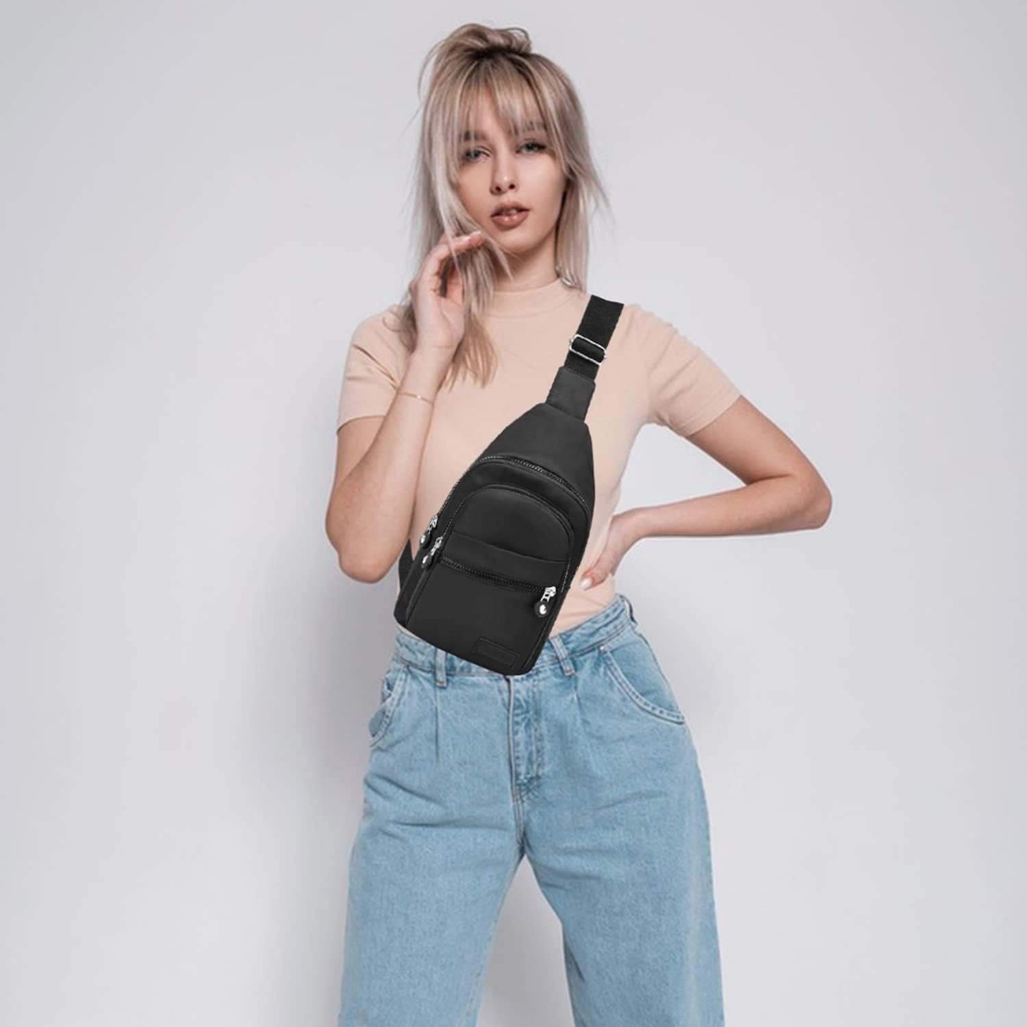 Small Sling Backpack Crossbody Sling Bag, Chest Bag Daypack Fanny Pack Cross Body Bag for Outdoors Hiking Traveling - Image 8