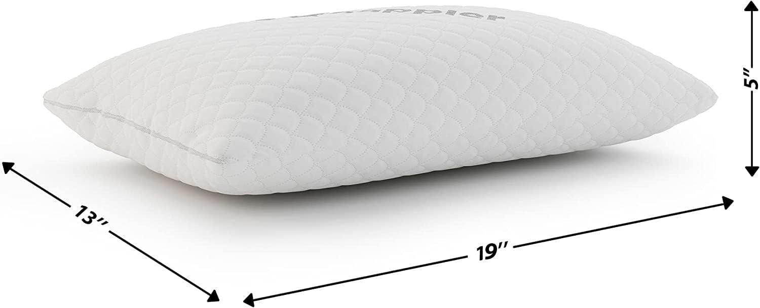 Small Shredded Memory Foam Pillow for Travel and Camping - Compressible Medium Firm Bed Pillow, Contoured Support, Breathable Cover, Machine Washable, Ideal Backpacking, Airplane and Car - Image 3