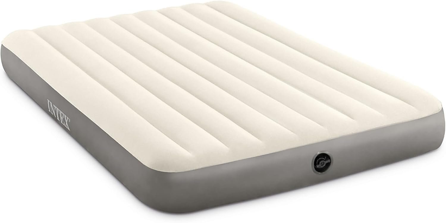 Intex 64103E Dura-Beam Standard Single-High Air Mattress: Fiber-Tech - Queen Size - 10in Bed Height - 600lb Weight Capacity - Pump Sold Separately - Image 2